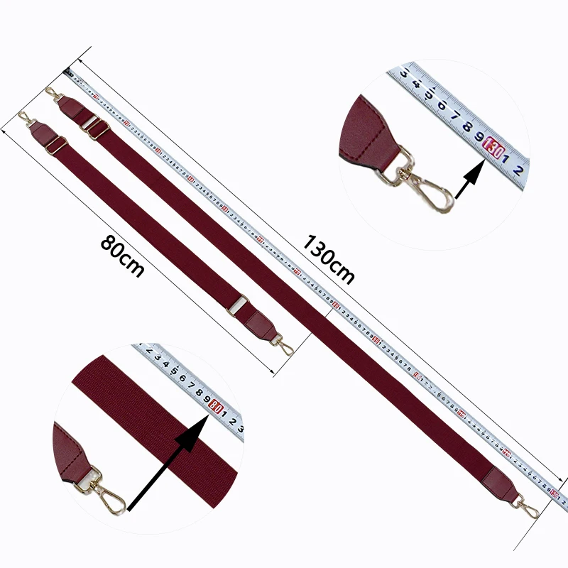 1Pc Deepeel 3.8cm Canvas Cotton Bags Strap 80-130cm Adjust Webbing Handbag Crossbody Replacement Shoulder Straps Bag Accessories