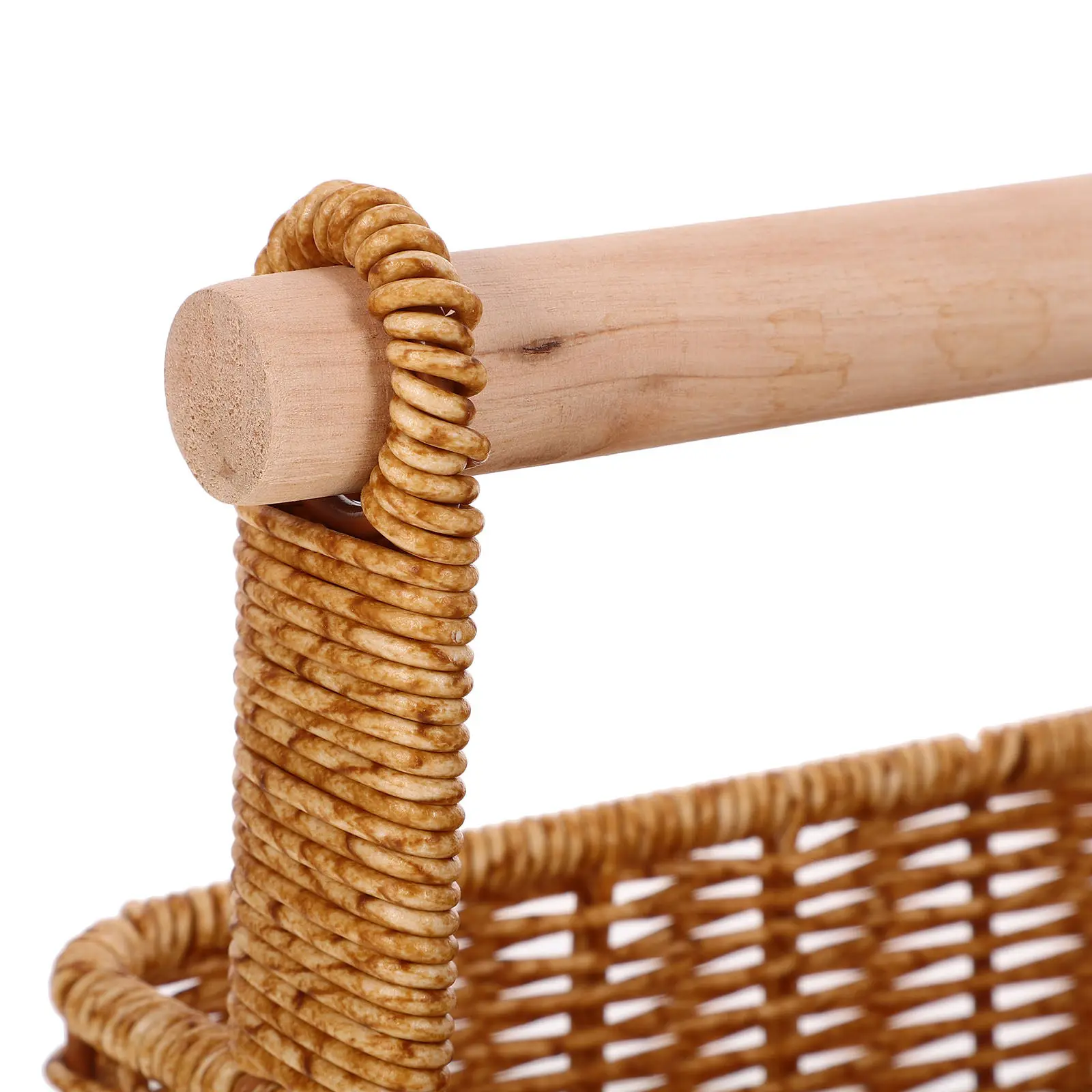 

Large Imitation Rattan Woven Storage Basket Japanese Style Minimalist Desktop Organizer for Home Office Bedroom Sundries Holder