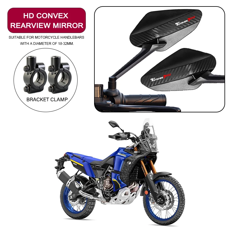 

Motorcycle Rear View Mirror Reverse Mirrors Reflective Side Mirror For Yamaha TENERE 700 Tenere700 XTZ 700 T700 Accessories