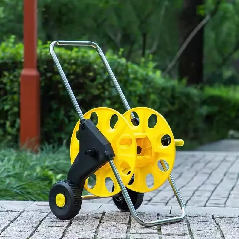 for Factory Direct Sell 20-50m Retractable High Pressure Plastic ABS Water Hose Holders with Wheels