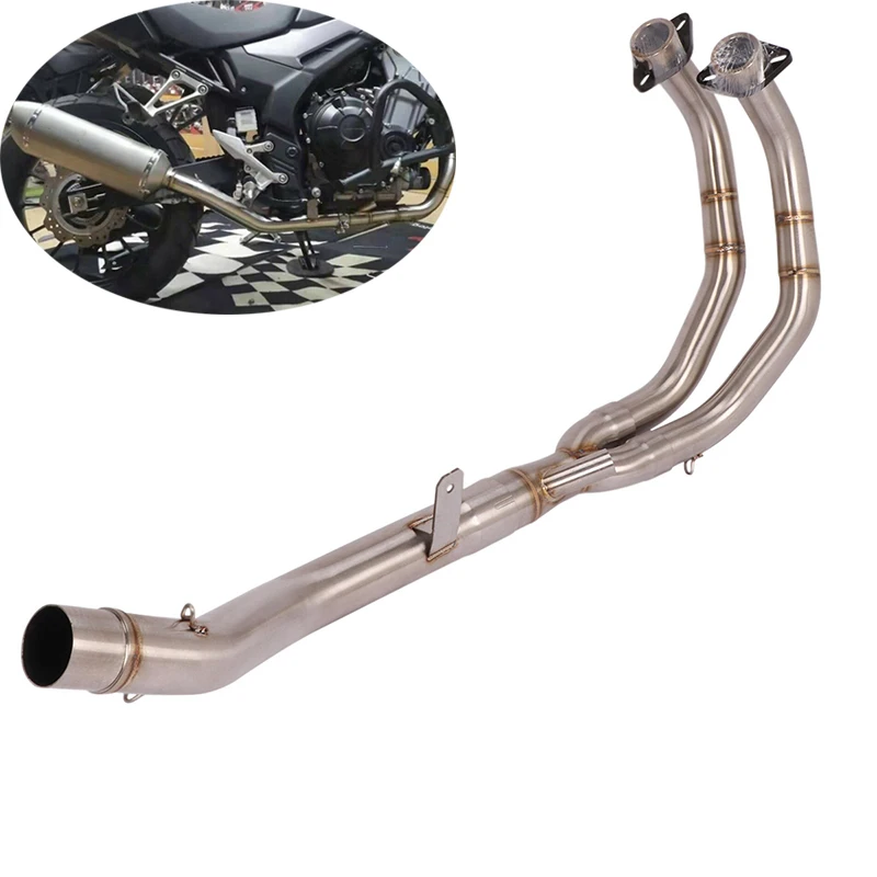 

For Honda CBR500R CB500F CB500X 2013-2024 Slip On Exhaust System Motorcycle 51mm Header Link Pipe Stainless Steel