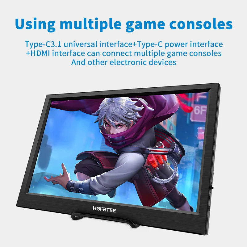 HGFRTEE 11.6inch Portable Monitor Gaming Extended Monitor HDMI-Compatible Laptop second screen For Switch/PS4/Raspberry Pi