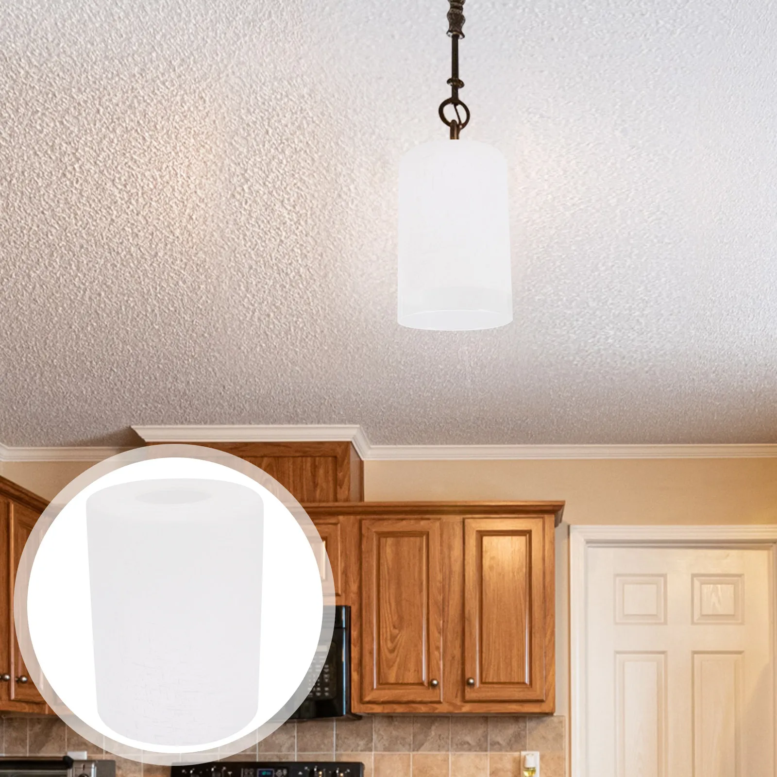 絶妙な円筒形ガラスランプシェードプレミアム素材装飾的なスタイリッシュなペンダントライトシェードカバー交換用ペンダントライトシェード