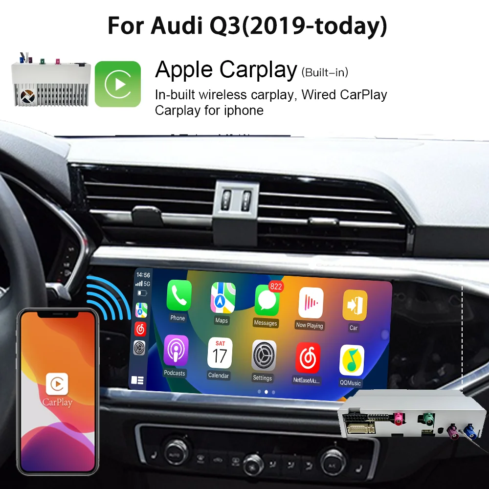 

Wit-Up Air Carplay box for Audi Q3 SQ3 RSQ3 2019-today Series Android box MIB3 System upgrade Apple CarPlay Android Auto