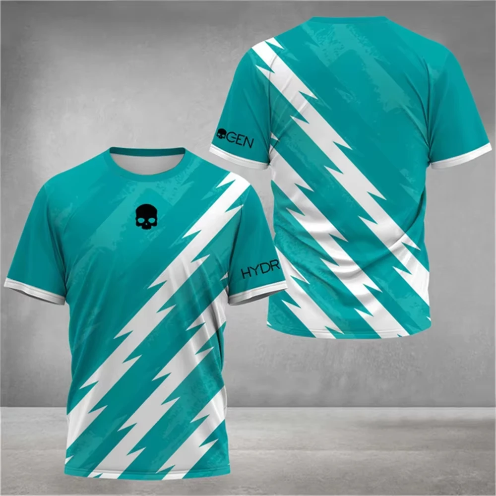 

Лето 2023, свободная мужская теннисная футболка, модные полосатые футболки с короткими рукавами и принтом, дышащие мотоциклетные быстросохнущие спортивные топы