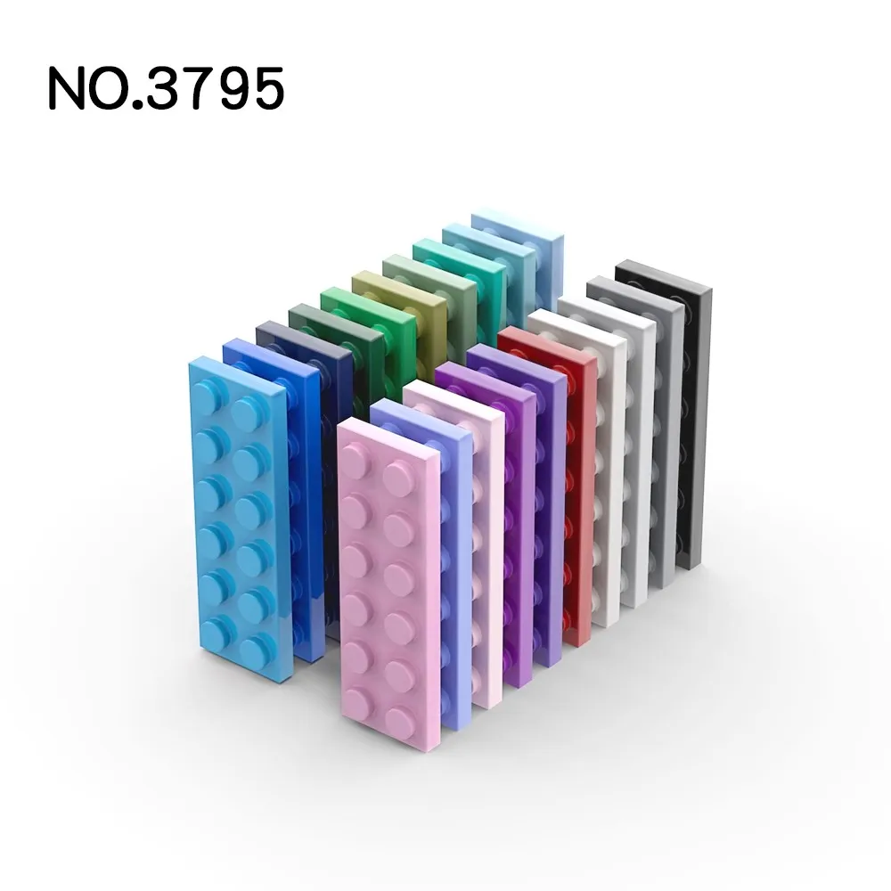 20Pcs MOC Parts 3795 Plate 2 x 6 Compatible Bricks DIY Assmble Building Blocks Particle Kid Puzzle Brain Toy Birthdays Gift