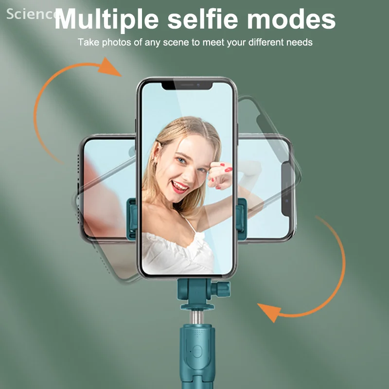 휴대 전화 Selfie 스틱 삼각대 블루투스 원격 무선 Selfi 스틱 전화 홀더 스탠드 전화에 대 한 아름다움 채우기 빛