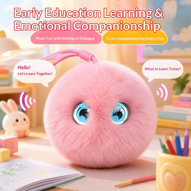 ai-intelligent-voice-interactive-plush-toy-fluffy-furry-companion-pendant-for-car-rearview-mirror-bag-luggage-home-decoration