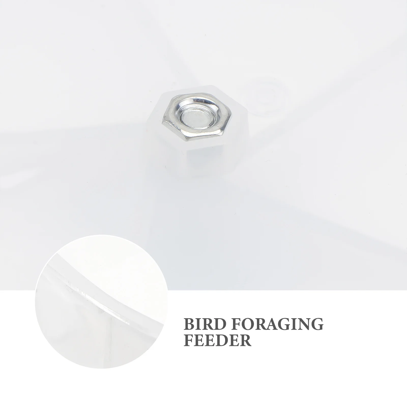 

Foraging Ball Feeder Bird Food Box Acrylic Container Toy Durable Safe Healthy Parrot Mini Macaw Cockatiel Conure Pet