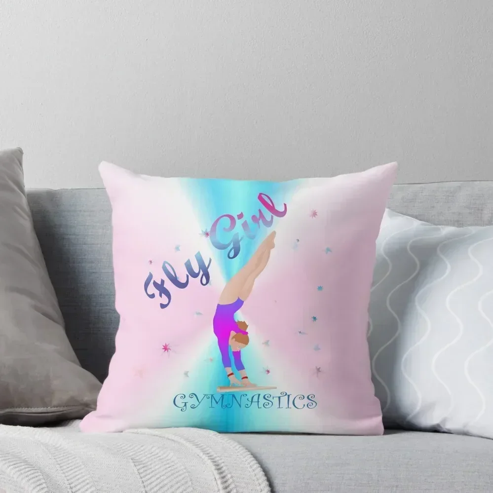 Gymnastics - Fly Girl with Background Throw Pillow Pillow Case Christmas Cusions Cover pillow cover christmas