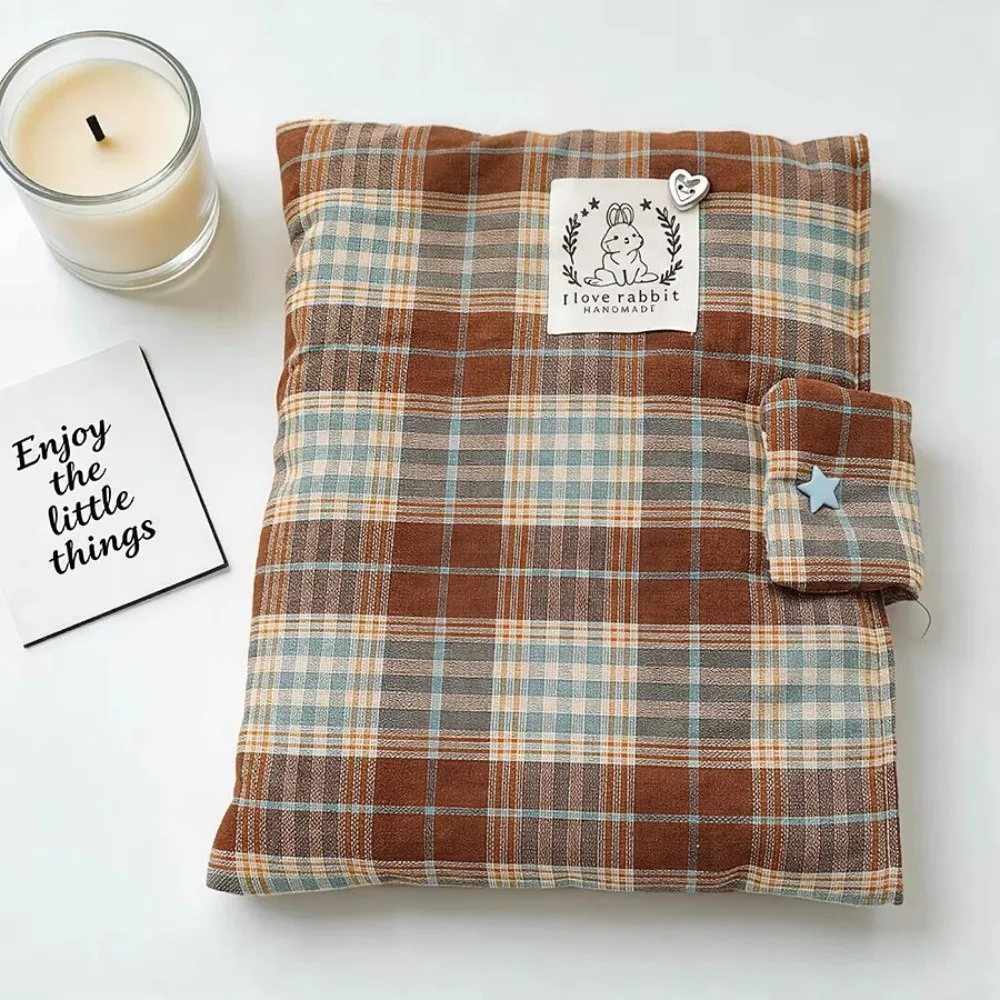 New 6-7 Inch E-Reader Sleeve Thick Padded Soft Lined Protective Storage Bag Shockproof Plaid Fabric Ebook Reader Pouch