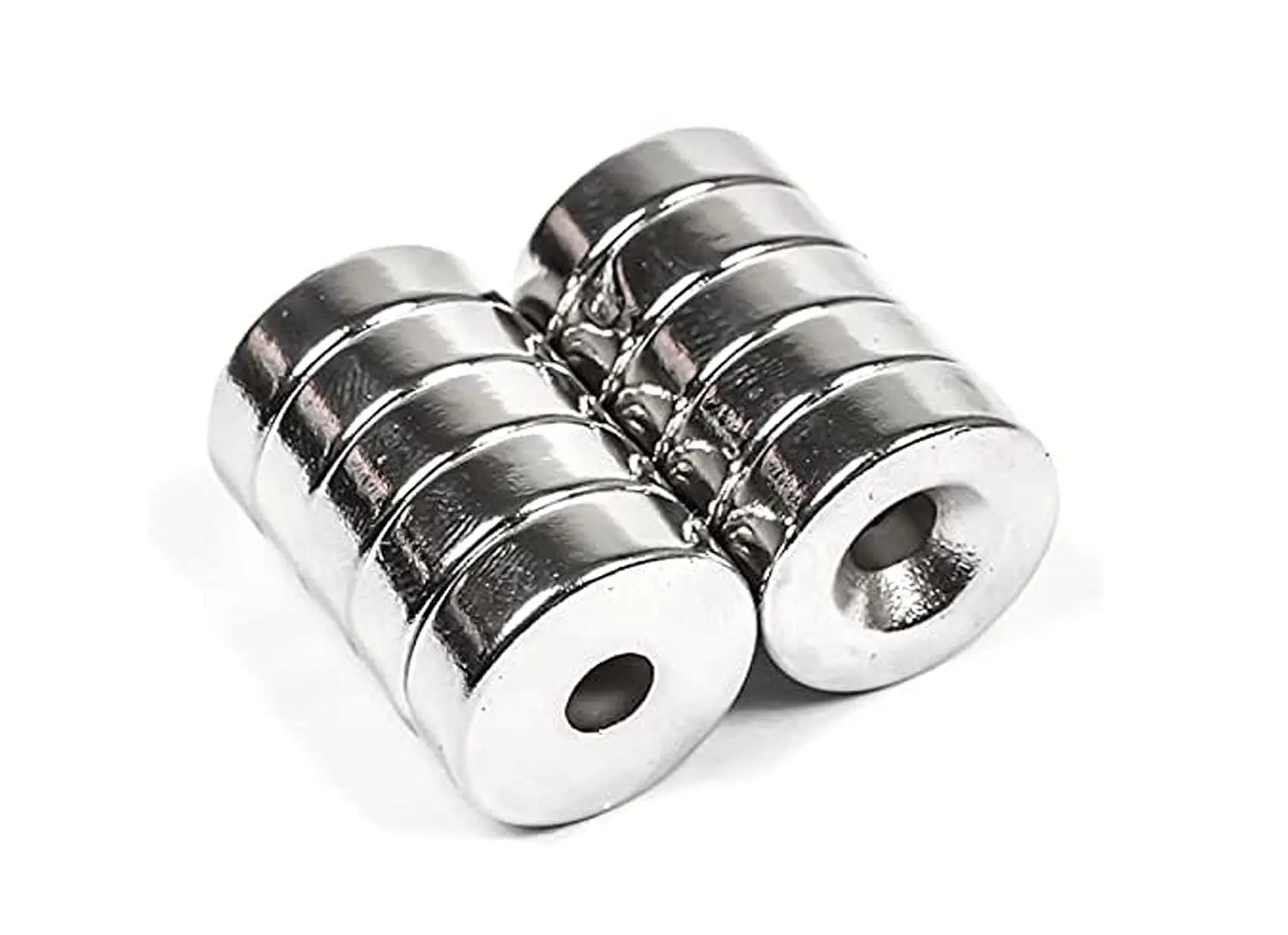 10Pieces 15x4mm with 4mm Countersunk Hole Permanent Disc Rare Earth Fastener Magnets Refrigerator Neodymium Magnets - 0.16 inch