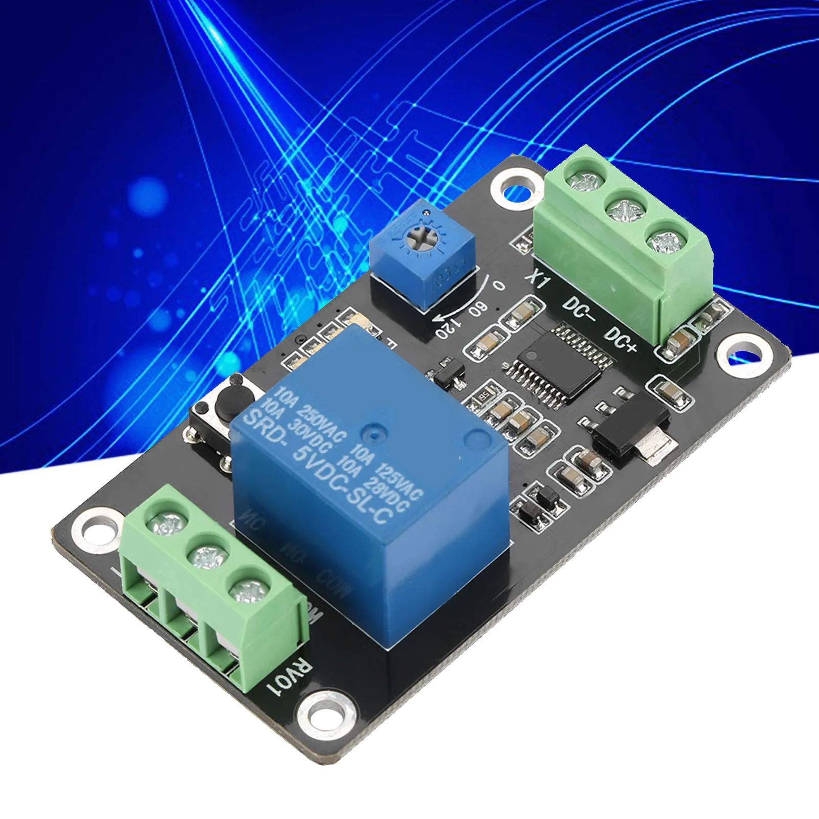 Delay Timer Relay Self locking Delay On Off Time  Super 555 Timer  5V/12V/24V Delay Relay