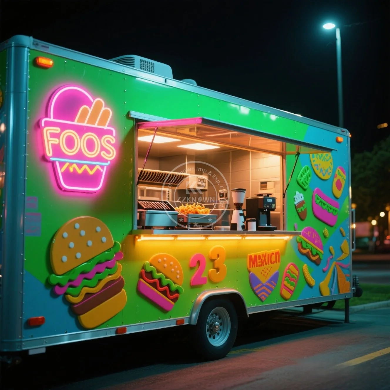 

Customized Fast Food Trailer With Full Kitchen Hot Dog Taco Cart Concession Catering Trailer Food Truck