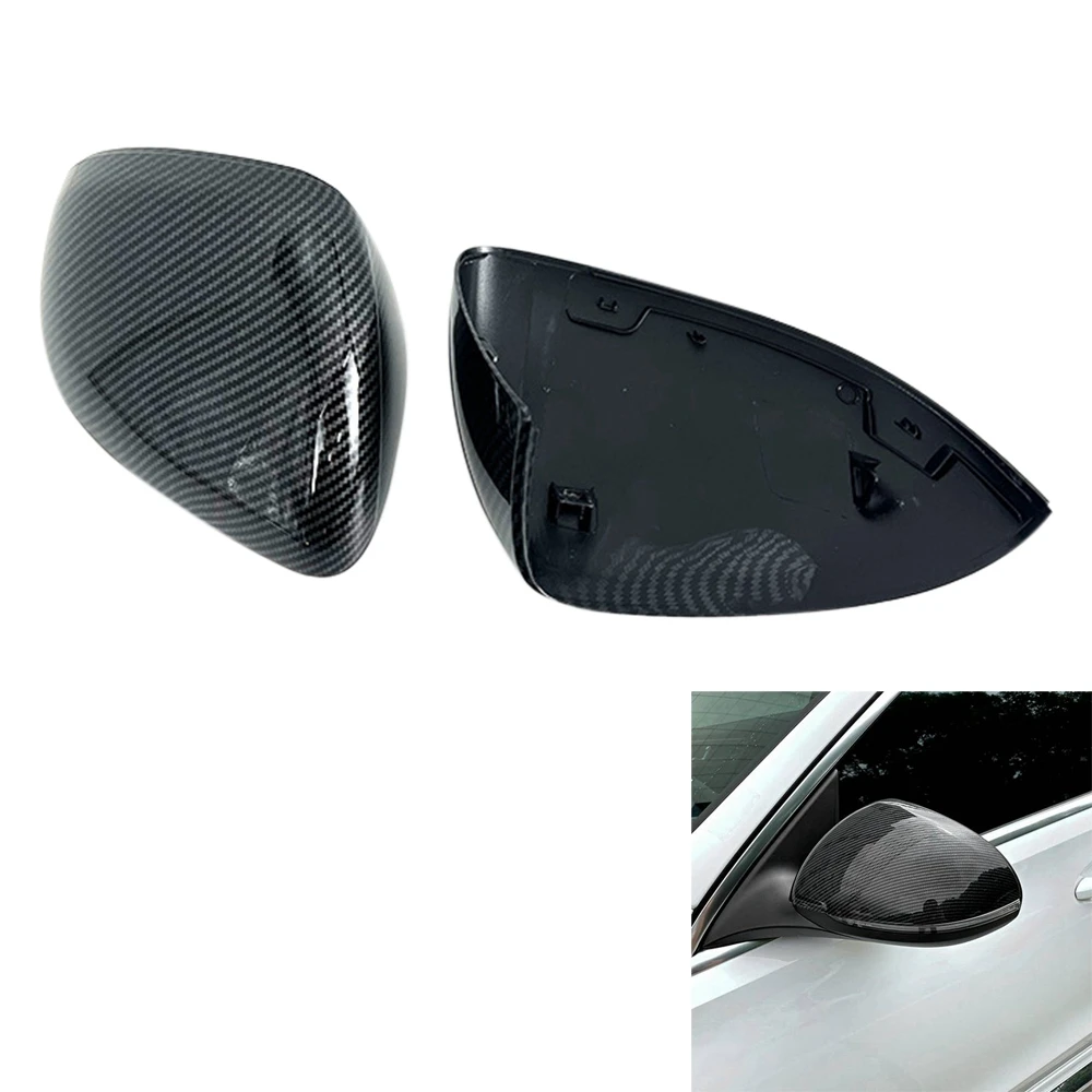 Car Carbon Fiber Rearview Side Mirror Cover Trim Rear Mirror Covers Replace for Benz S C Class W223 W206 EQS 2021