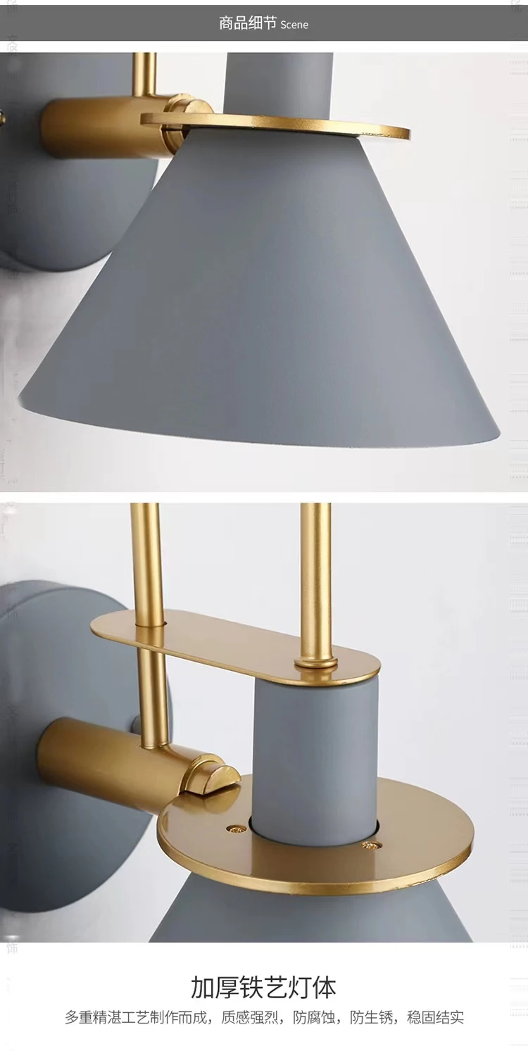 Modern Simple Wall Lamp Living Room Creative Background Wall Aisle Wall Lamp Nordic New Bedroom Bedside Lamp