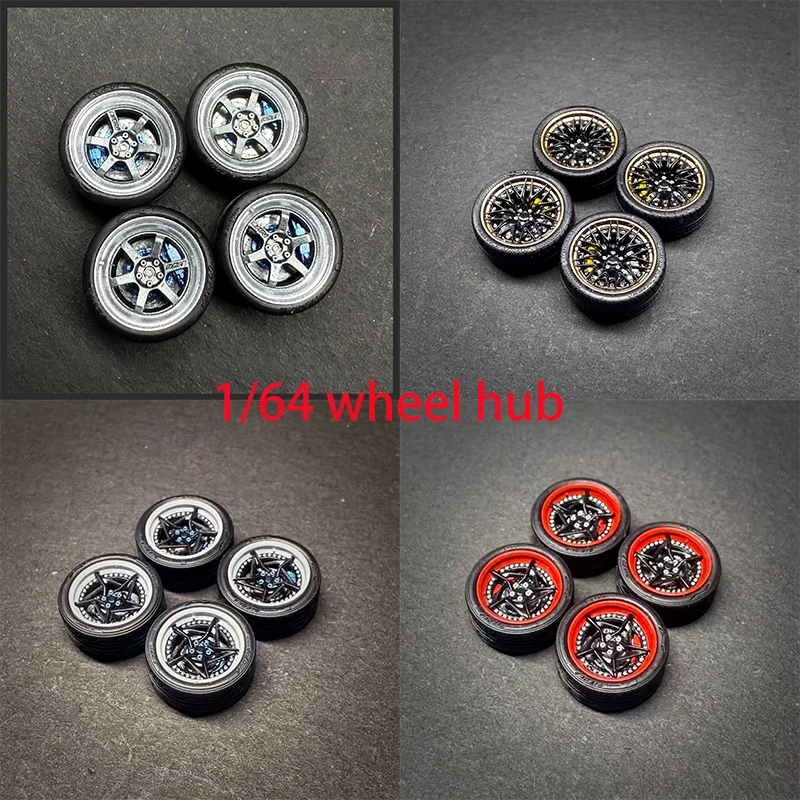 1:64 Wheel Diameter 9.3/10.5/9.8mm Suitable for 1/64 Car Model Modification Accessories