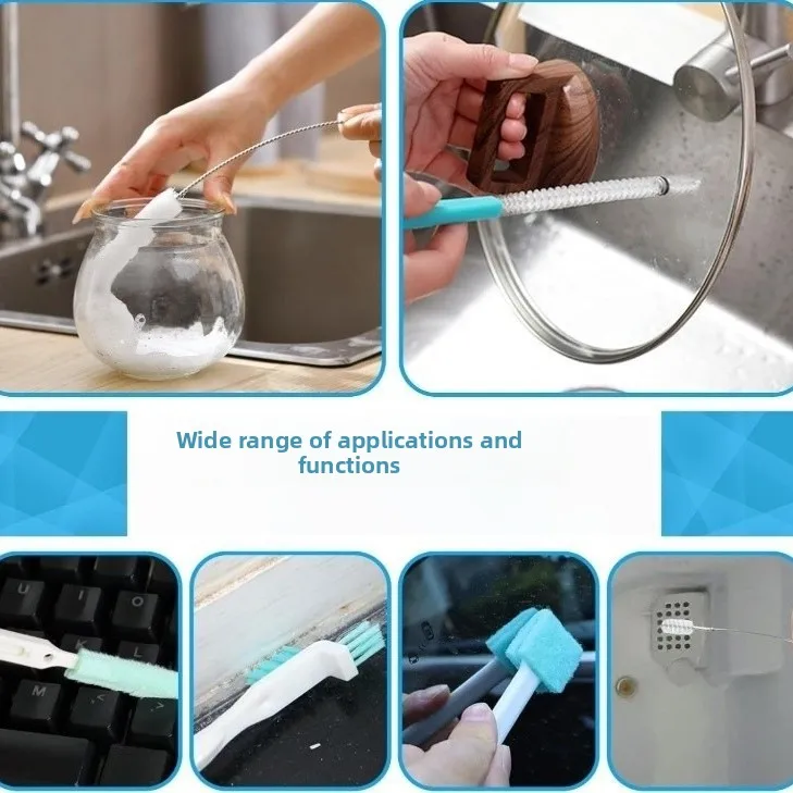 Durable Plastic Ice Maker Cleaner Brush Kit Fridge Drain Through Hole Bread Toaster Brush Multi Purpose Home Cleaning Tools