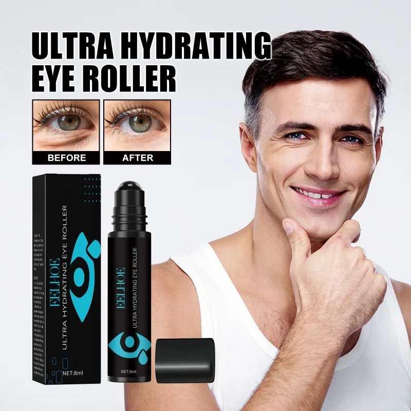 Men's eye moisturizing care roller Fade fine lines eye bags improve dark circles Anti Wrinkle Aging repair Firming eye roll on