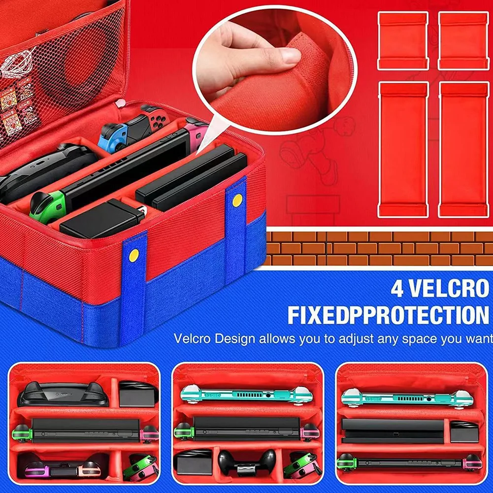 Scatola per carte da gioco custodia da viaggio antiurto borsa da viaggio impermeabile antigraffio per Nintendo Switch/Console OLED Pro Controller