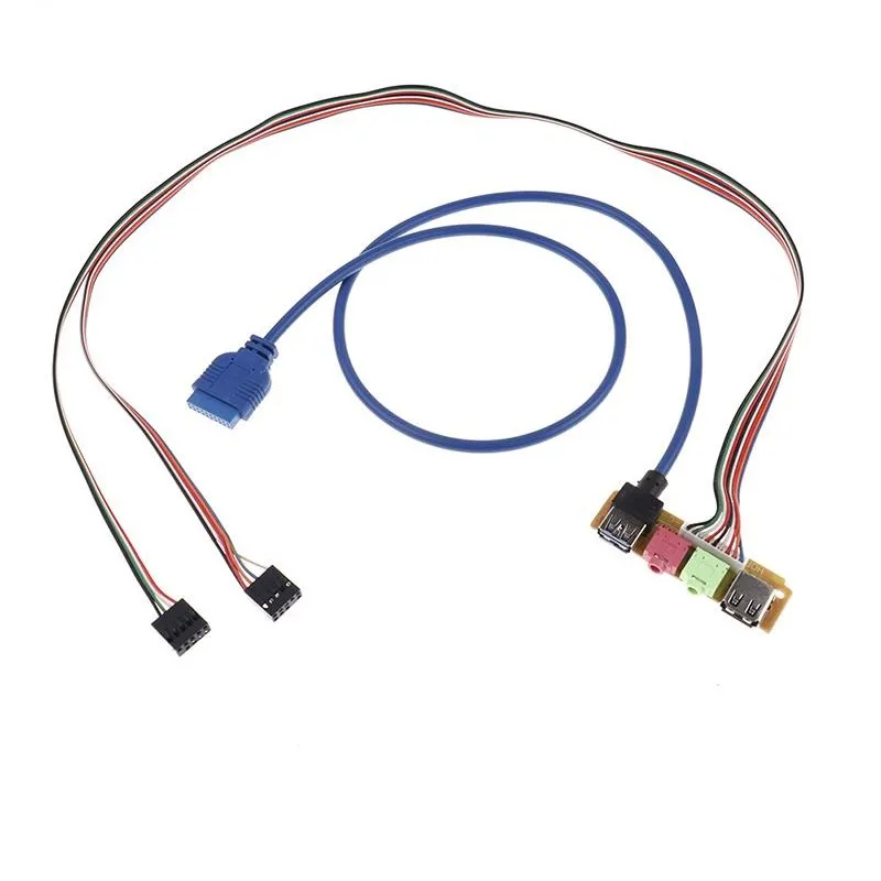 Nieuwe Usb 2.0 + 3.0 Poort Chassis Pc Computer Case Audio Voorpaneel Vervangen Kabel 70Cm