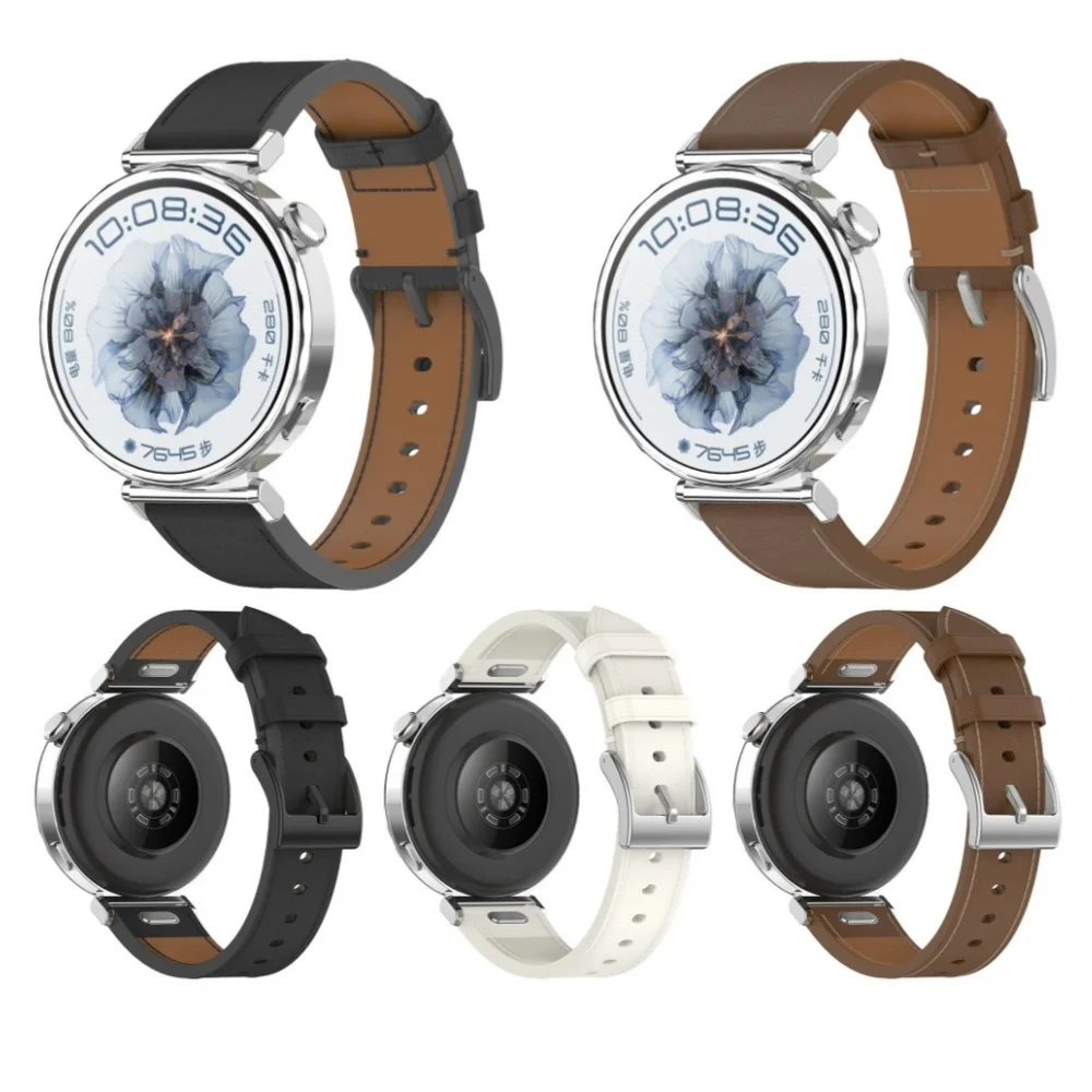 18mm Press leather strap Watch Band Bracelet For OPPO watch X2 mini Watch Strap Soft Head layer leather button Watchband
