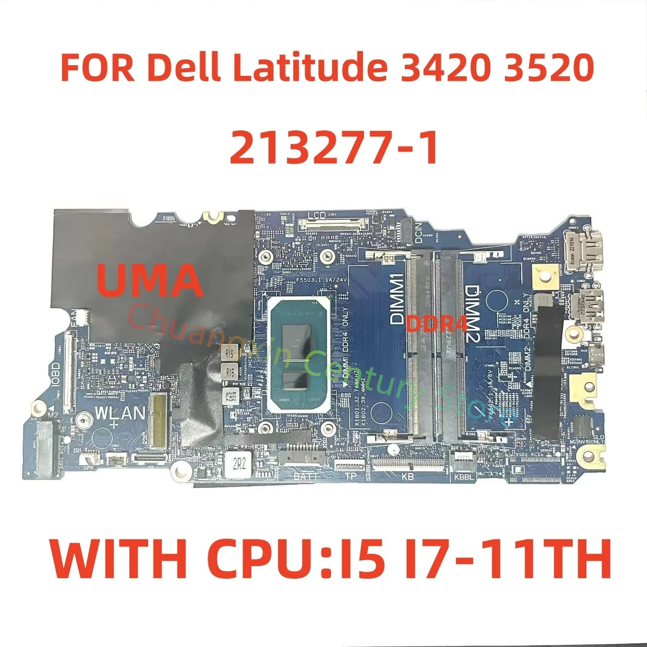 

213277-1 Интегрированная материнская плата для ноутбука Dell Latitude 3420 3520, оснащенная процессором I5 I7-11TH, 100% протестирована и отправлена