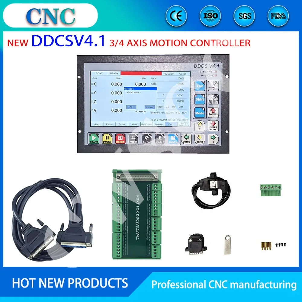 CNC engraving machine motion control system 3/4 axis engraving, milling, drilling and tapping equipment controller MPG DC75W24V