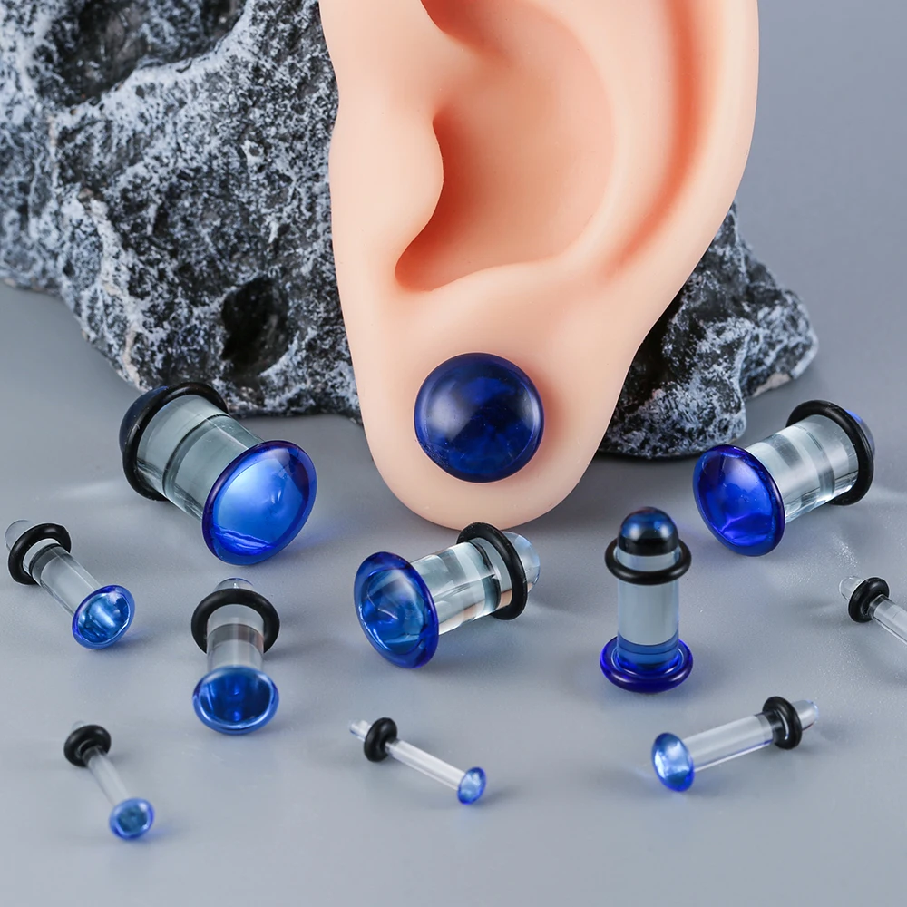 Finally got you the best stretching plugs ever! Twolobes Pyrex Glass Stretching Kits Ear Gauges Plugs Comfy Stretchers Piercing