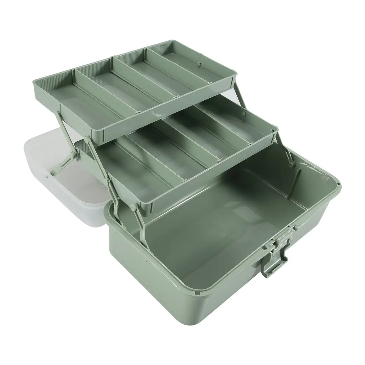 2026 NEW 3-Layer Plastic Dividing Storage Box Craft Organizer and Storage with Adjustable Spacers Portable Handled Organizer