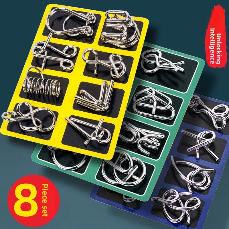 STEM Thinking + Spatial Intelligence + Patience Development, Nine Linked Rings + Burr Puzzle + Kongming Lock + Multiple Metal