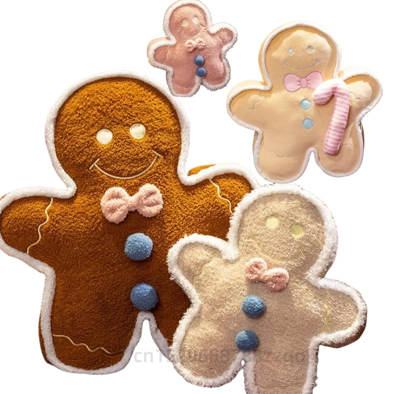 

Cartoon High Quality Bow Christmas Gingerbread Man Plush Doll Soft Christmas Home Party Decor Toy for Kids Baby Xmas Gift