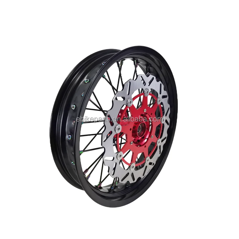Hot Sale CRF 250 450 Motorcycle Front and Rear Wheel Supermoto Wheel Set for Honda Red Hub view 6