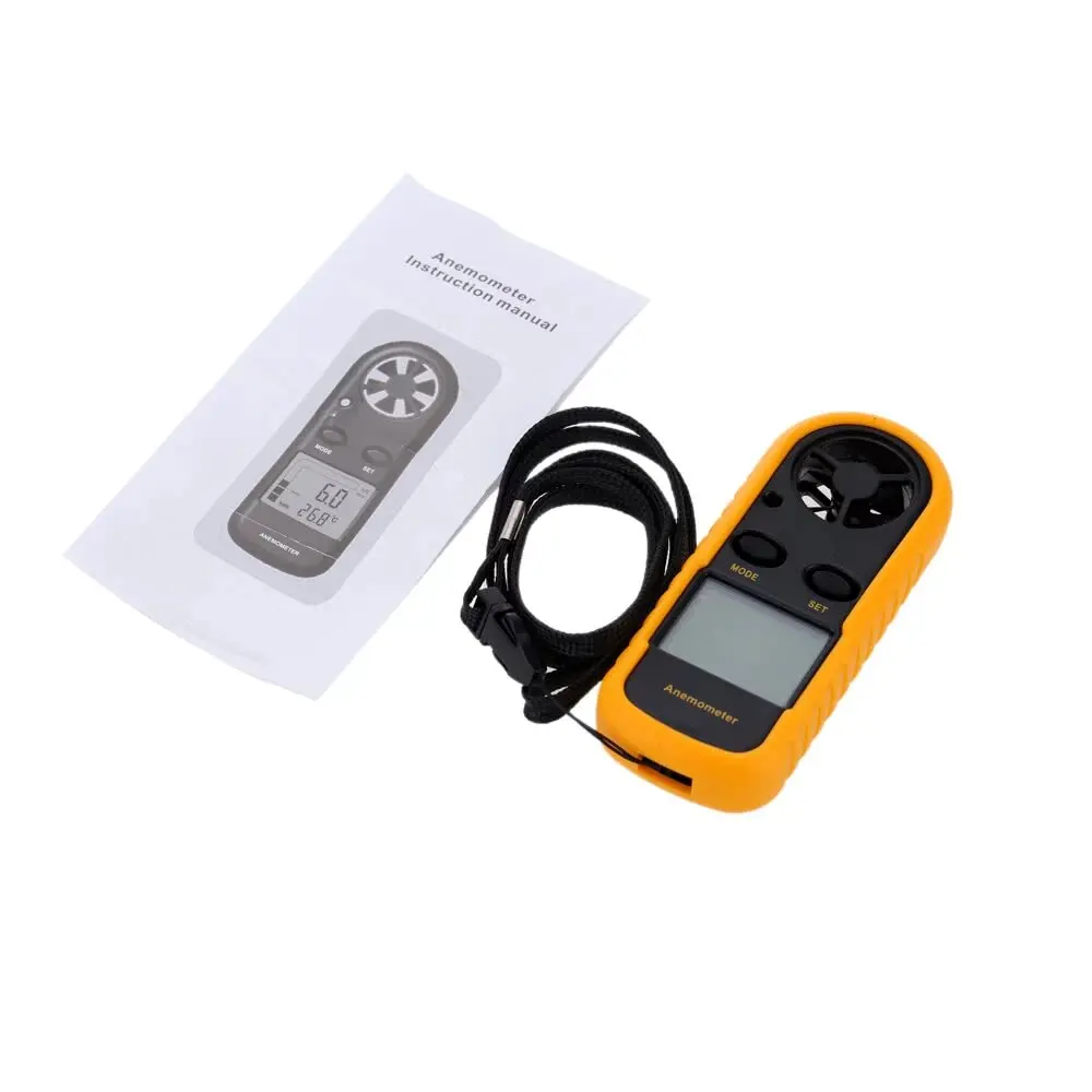 Mini LCD Digital Anemometer Wind Speed Air Velocity Temperature Measuring with Backlight