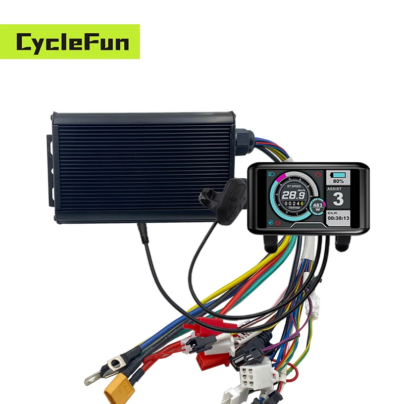 

Sabvoton SVMC7245-APT Series 500W-1500W Controller 45A 48V-72V With UKC1 TFT Display For Electric Scooter Hub Motor