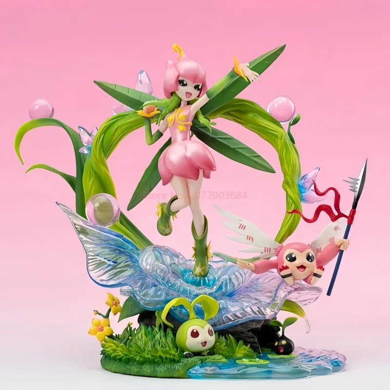 19 cm Digimon Figuren Lilimon Picklemon Anime Figur Tanemon Nyokimon Figur Statue Modell Sammlung Raum Dekoration Schreibtisch Spielzeug