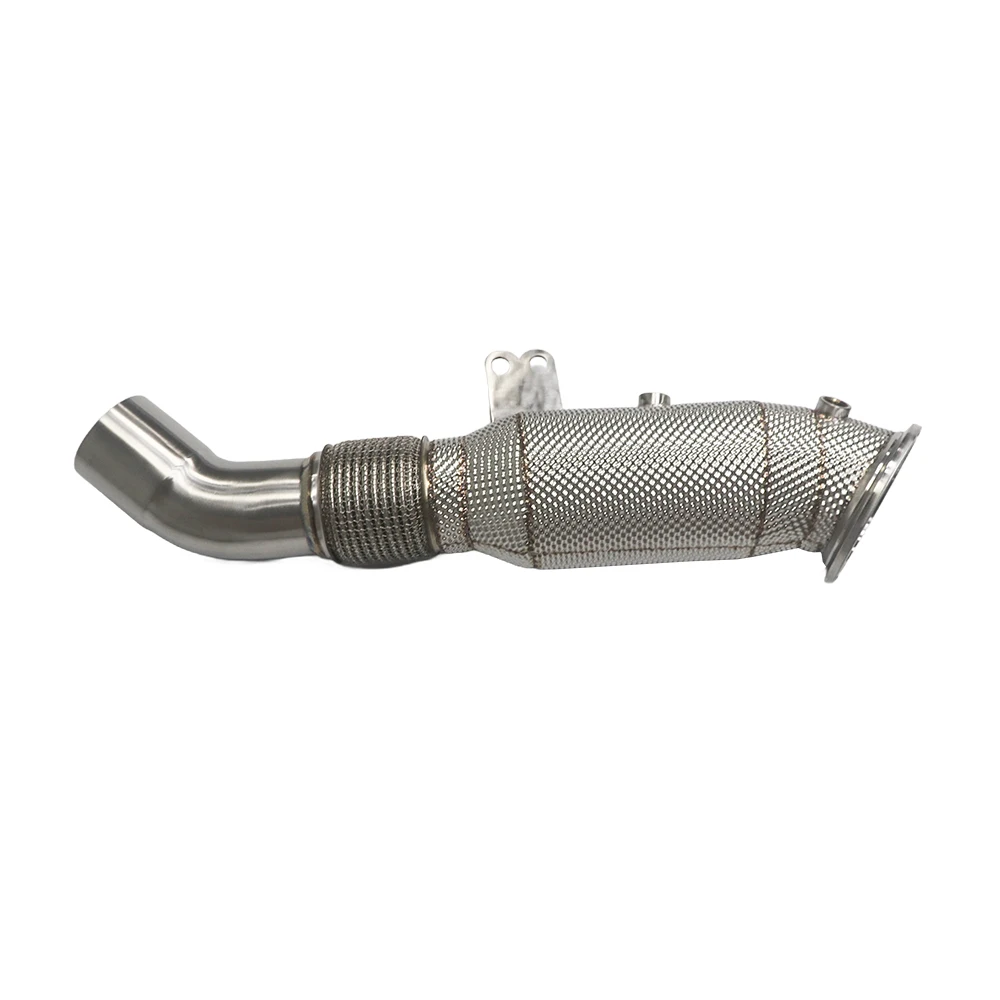 JIAJUN 304 Stainless Steel Exhaust Downpipe  240i/340i/440i F30/F32 B58 2013-2018 3.0T Straight Header Catted 1.5mm Thick