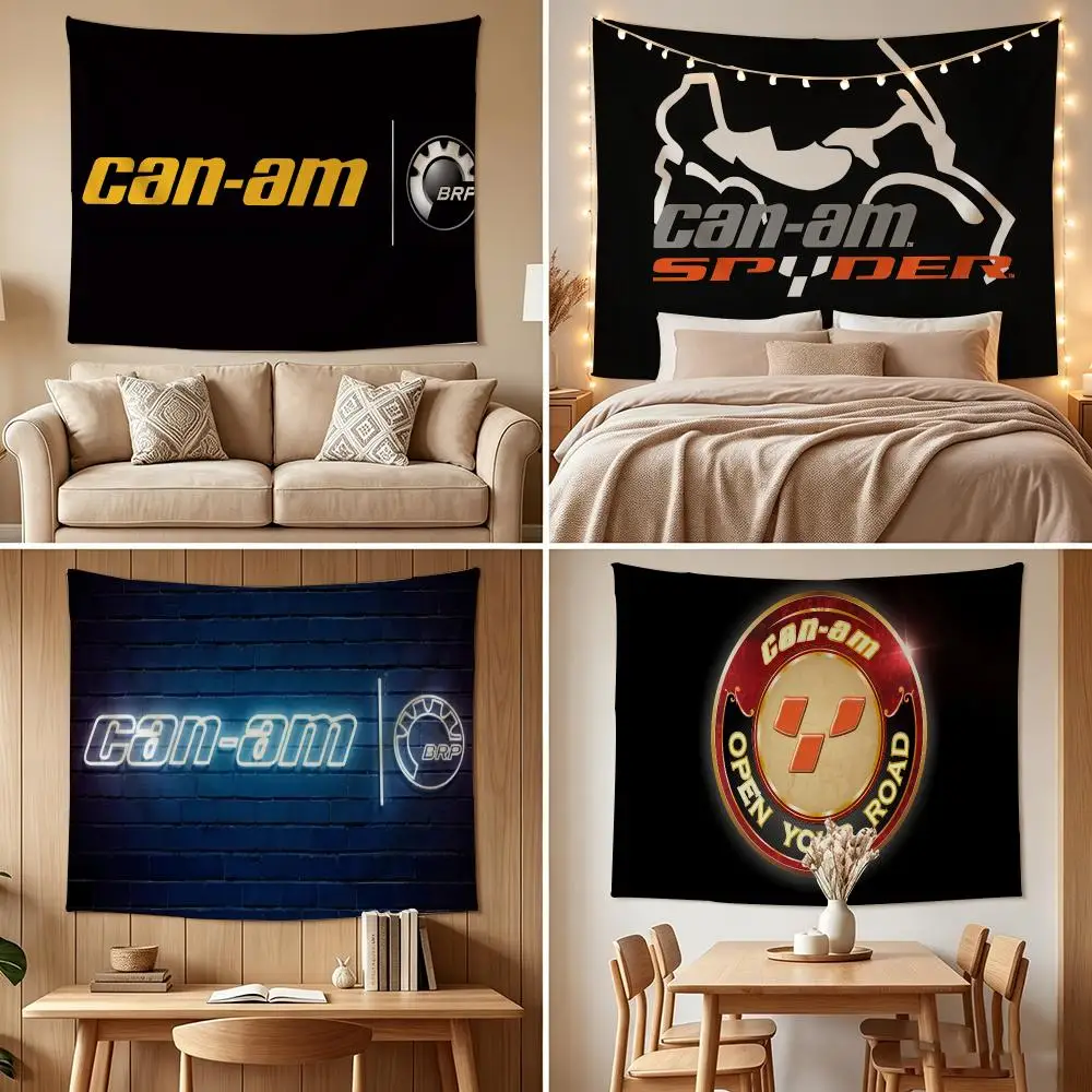 BRP Can-am Tapestry Custom Living Bedroom Party Dormitory Interior Wall Bohemian Decoration Attached Clip