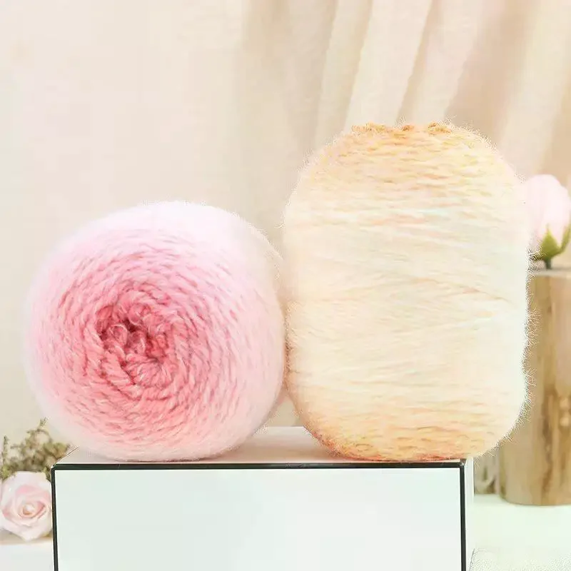 200g/ Roll Practical Gradient Color Wool: Yarn Multicolor Handmade Crochet Soft DIY Knitting Hat Sweater