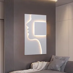 Minimalism LED 3D Art Design Wall Lamp For Indoor Living Room Corridor Bedroom Hotel Hanging Paint Home Decoration Mural Light