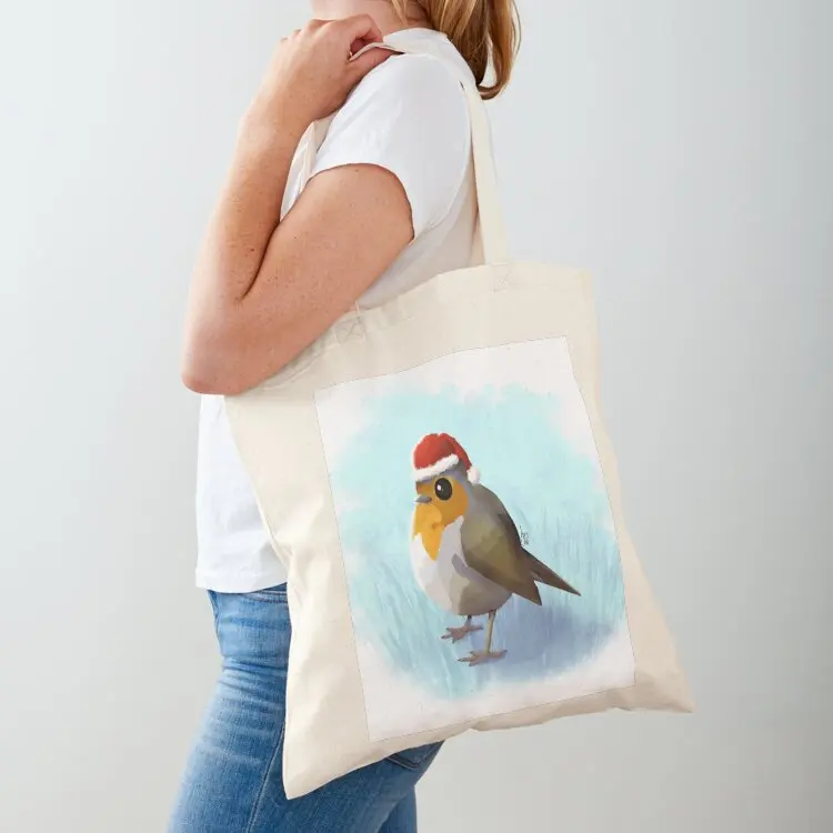 

Christmas Robin Tote Bag tote bags men tote bag university hand bags Women's bag