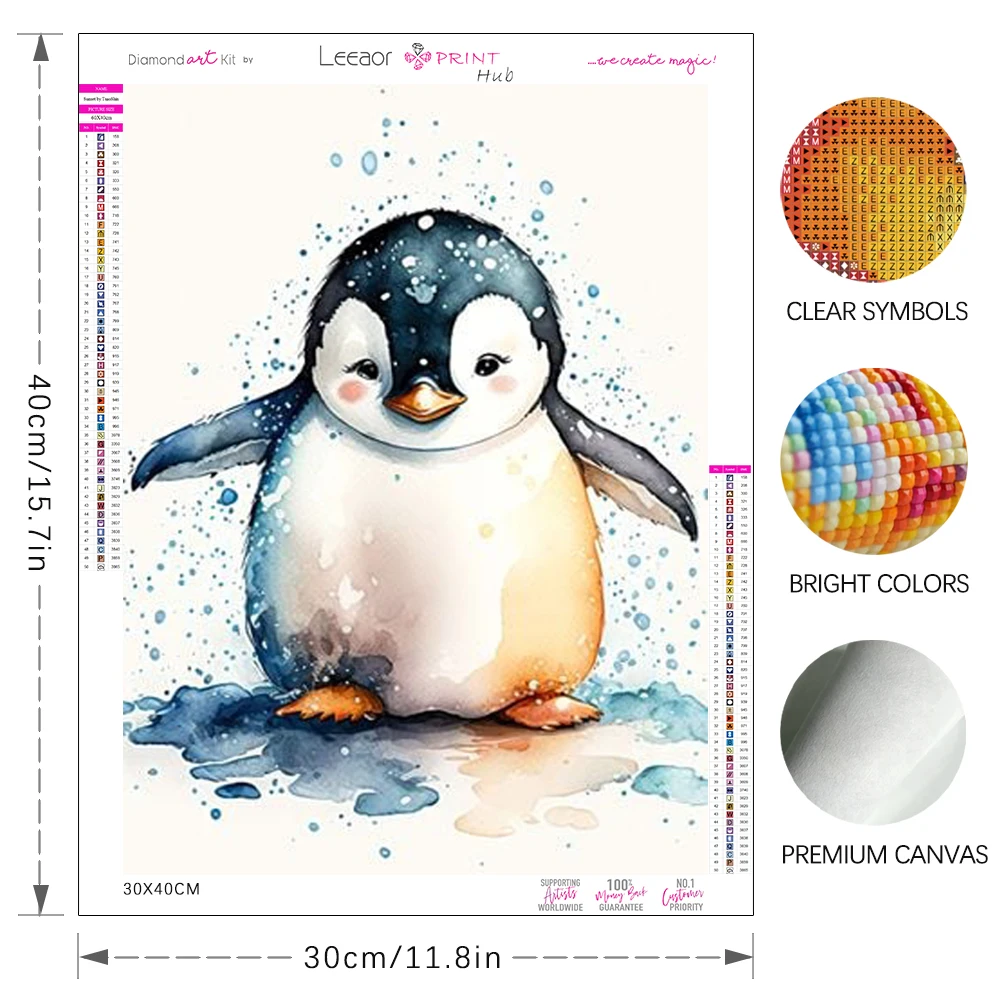 Diy Diamond Painting Tie Dye Colors Penguin Embroidery Mosaic Cross Stitch Kit Picture Home Decor Gift For Kids Алмазная Мозаика