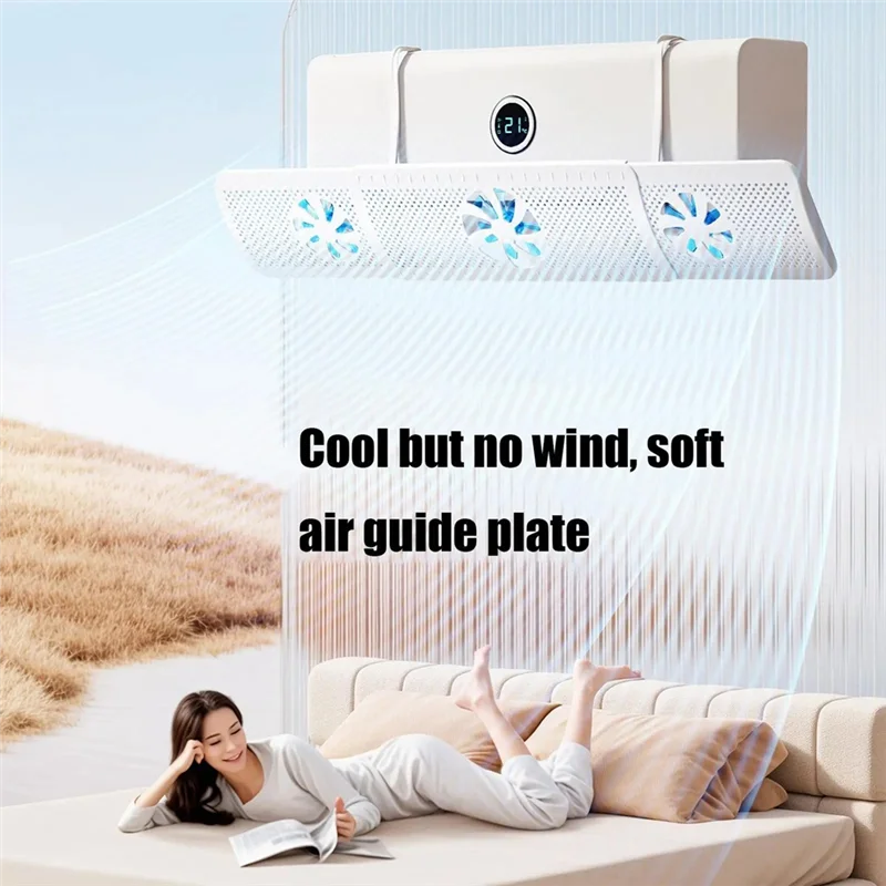 A20F-Air Deflectors For Ceiling Vents Adjustable Air Vent Deflector With 3 Fans Conditioner Baffle For Car Home Family