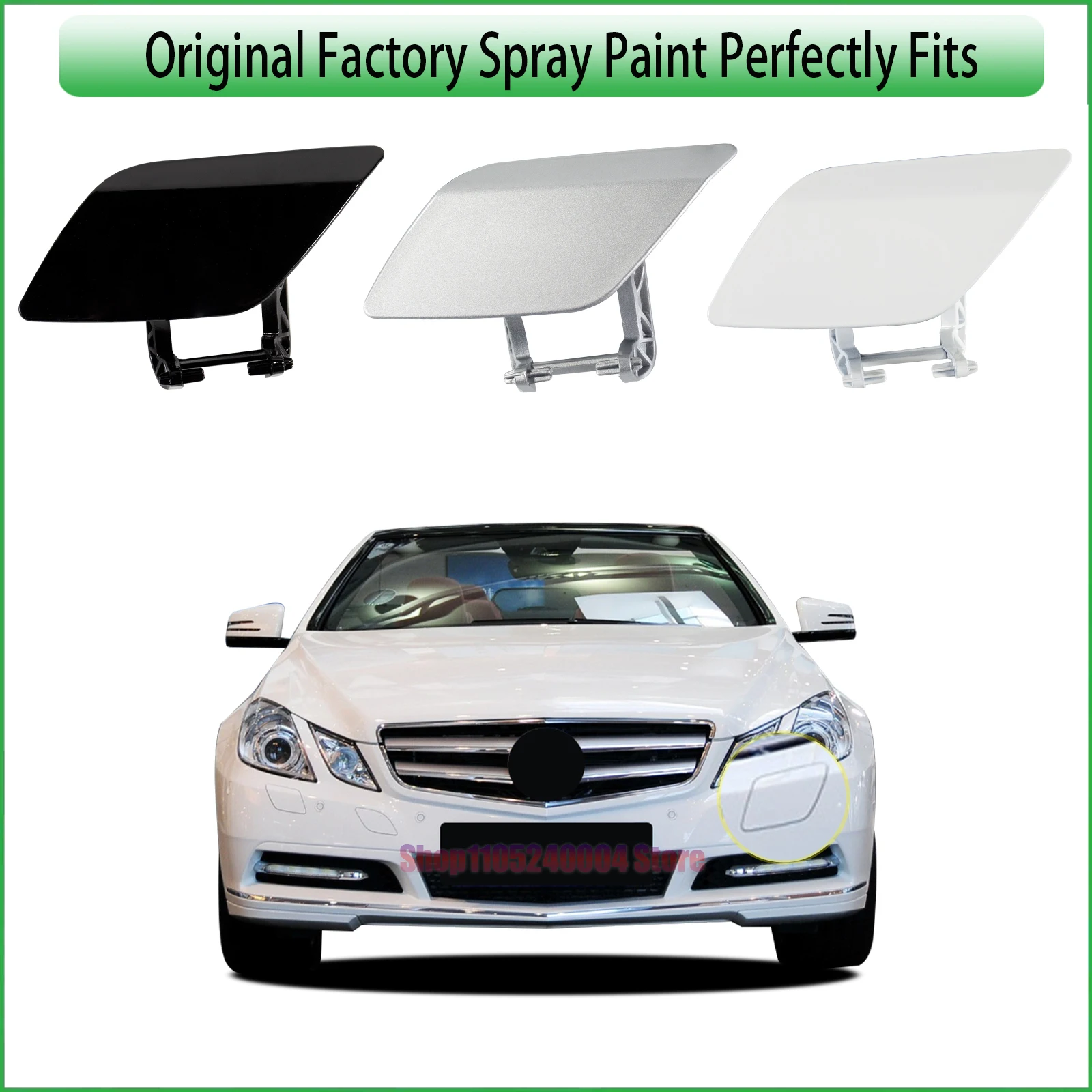 For Mercedes Benz E-Class W207 Front Headlight Washer Cover For All Models 2010-2013 Complete Set Parts A2078800105 A2078800205