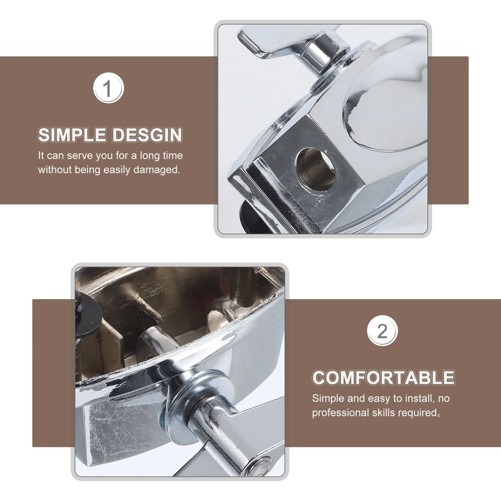 Drum Saddle Lug Adjuster Snare Accessories (l18 Saddle-52mm) Tom Leg Base Kit Parts Iron Mount Stand Bracket Component