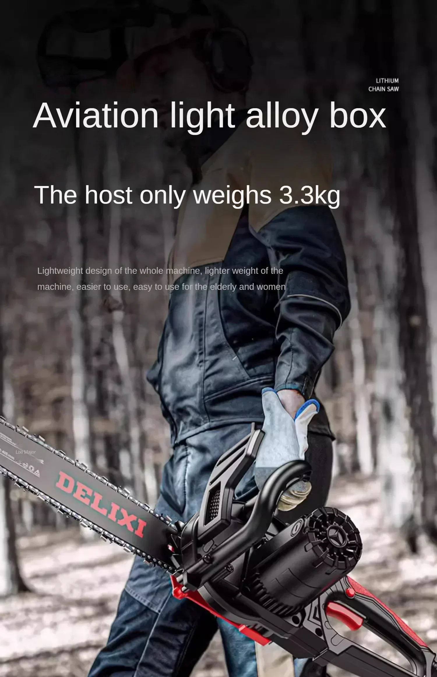 220V High Power Electric Chain Saw for Cutting Trees Handy for Home Use and Woodworking