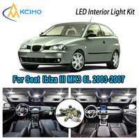 High-Quality LED Interior Kit for Seat Ibiza III MK3 6L 2003-2007 2004 2005 Premium Error-Free Dome Map Trunk Automotive Lamps