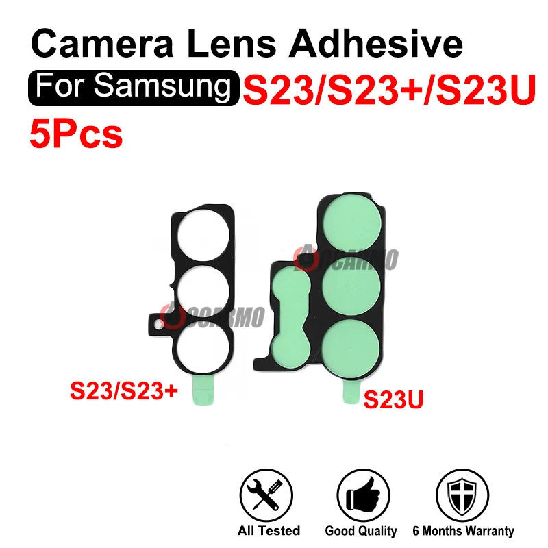 5Pcs Rear Camera Lens Adhesive Sticker For Samsung Galaxy S23 Plus Ultra S23+ S23U Replacement Part