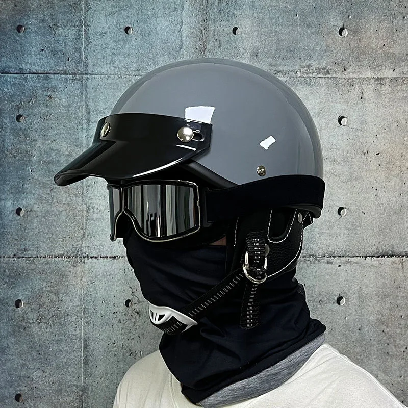 

Voss-casco de motocicleta Retro для стационарных, медиа-маска из стекловолокна, сертификат DOT