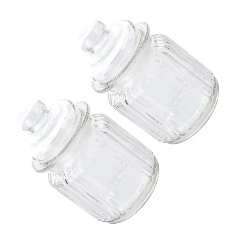 

2Pcs Thickened Glass Food Storage Jar 230Ml Moisture Proof Grain Container Seal for Cereal Flour Sugar Nuts Spices